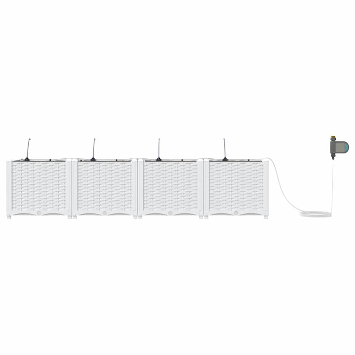 Have Blomsterkrukke 4 stk. Hvid 160 x 40 x 37,5 cm PP