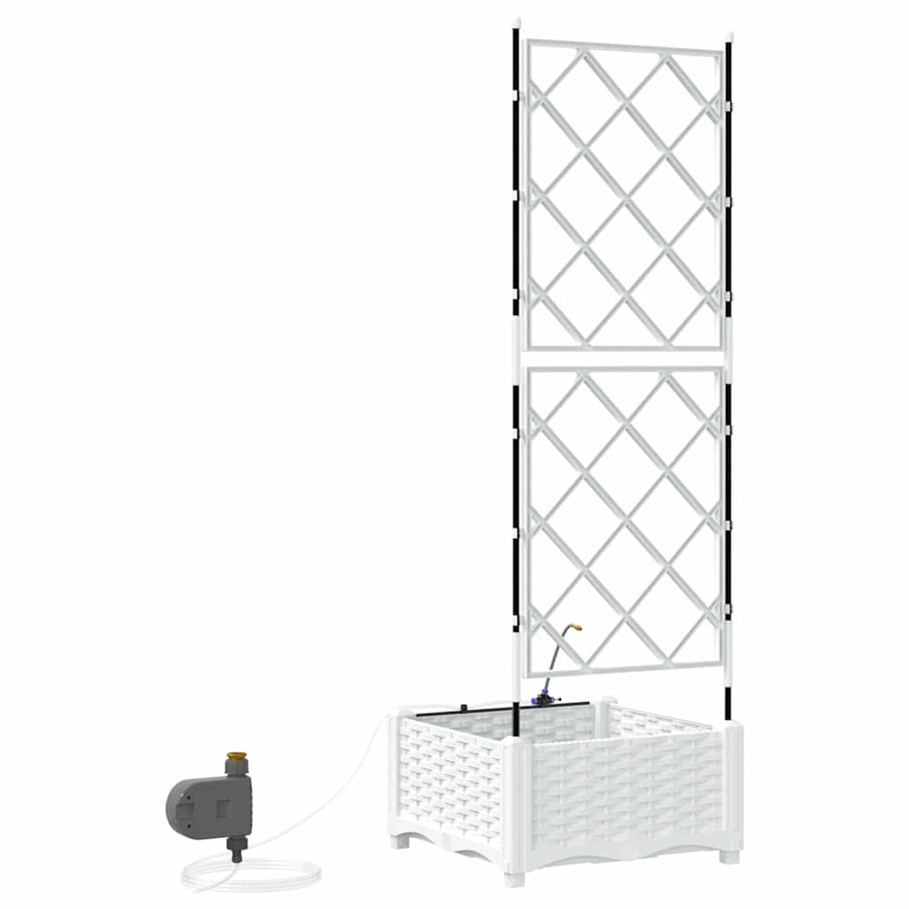Have Blomsterkrukke Hvid 40 x 40 x 126 cm PP