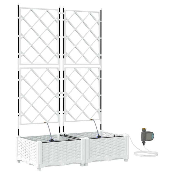 Have Blomsterkrukke 2 stk. Hvid 80 x 40 x 126 cm PP