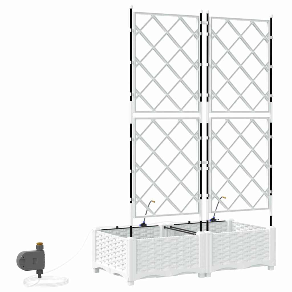 Have Blomsterkrukke 2 stk. Hvid 80 x 40 x 126 cm PP
