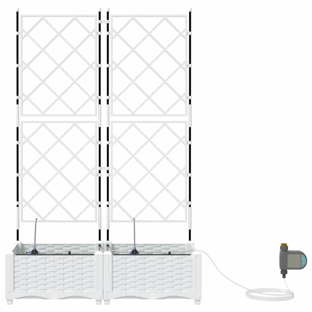 Have Blomsterkrukke 2 stk. Hvid 80 x 40 x 126 cm PP