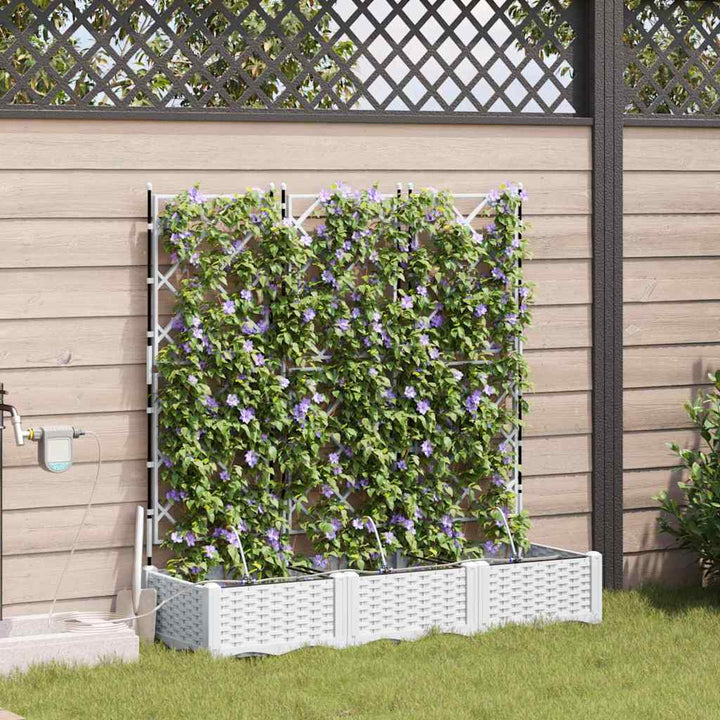 Have Blomsterkrukke 3 stk. Hvid 120 x 40 x 126 cm PP