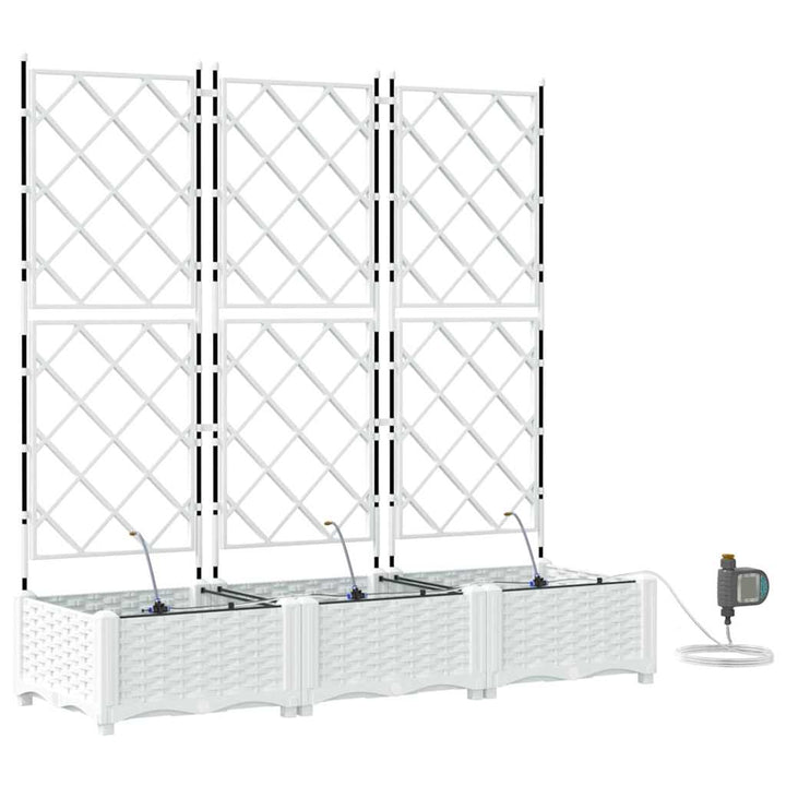 Have Blomsterkrukke 3 stk. Hvid 120 x 40 x 126 cm PP