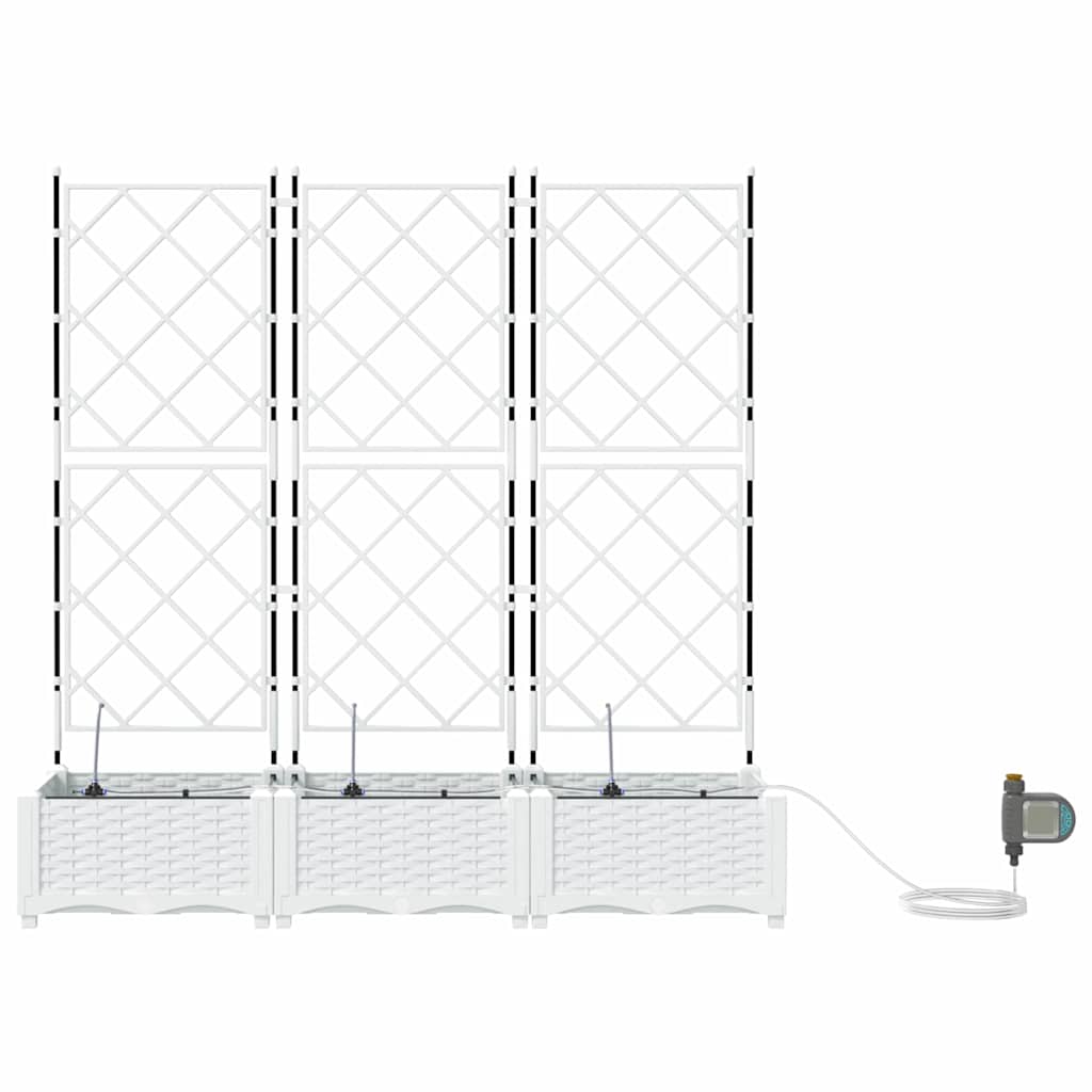 Have Blomsterkrukke 3 stk. Hvid 120 x 40 x 126 cm PP