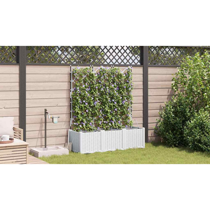 Have Blomsterkrukke 3 pcs Hvid 120 x 40 x 142 cm Plastik