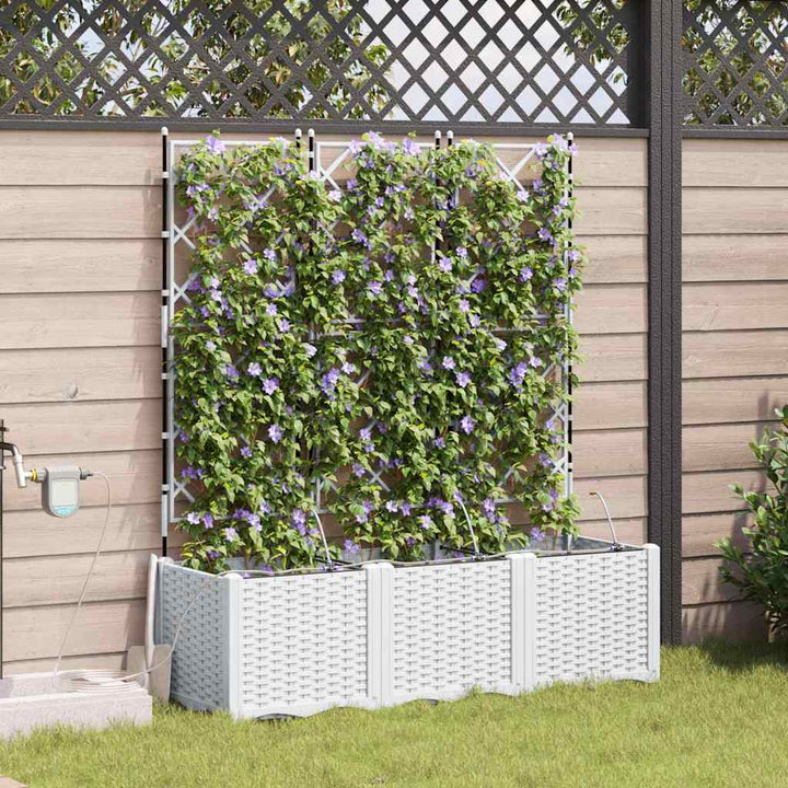 Have Blomsterkrukke 3 pcs Hvid 120 x 40 x 142 cm Plastik