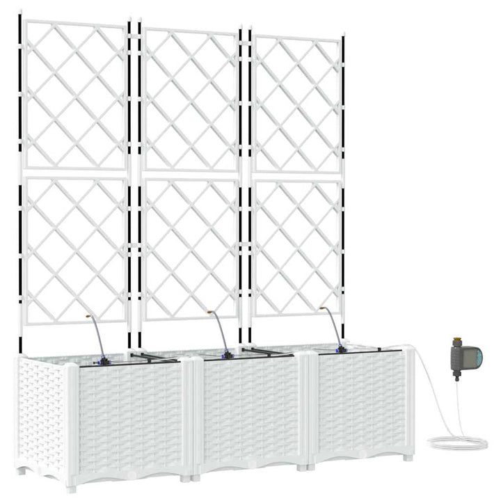 Have Blomsterkrukke 3 pcs Hvid 120 x 40 x 142 cm Plastik