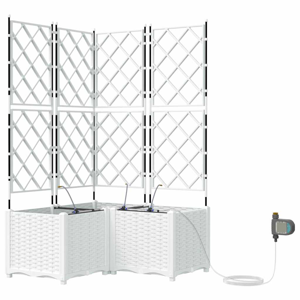 Have Blomsterkrukke 3 stk. Hvid 80 x 80 x 142 cm PP