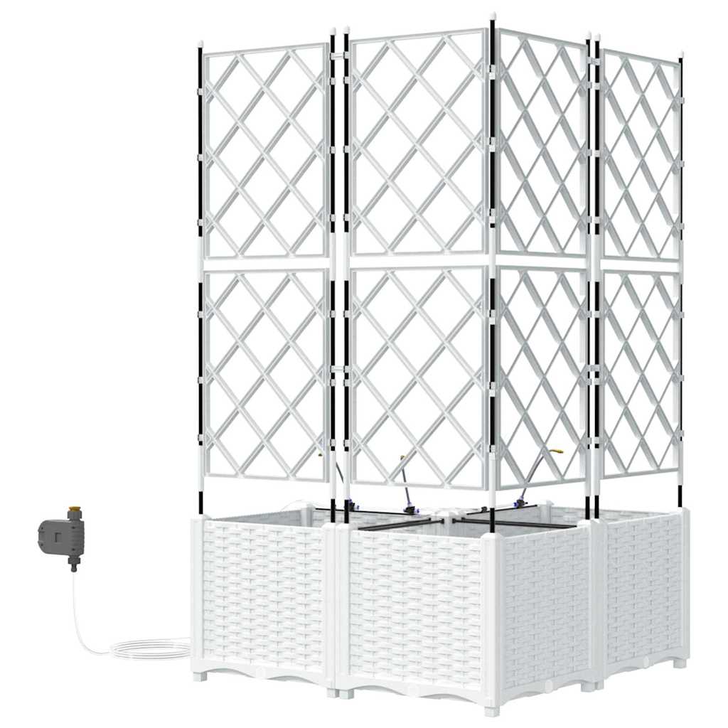 Have Blomsterkrukke 3 stk. Hvid 80 x 80 x 142 cm PP