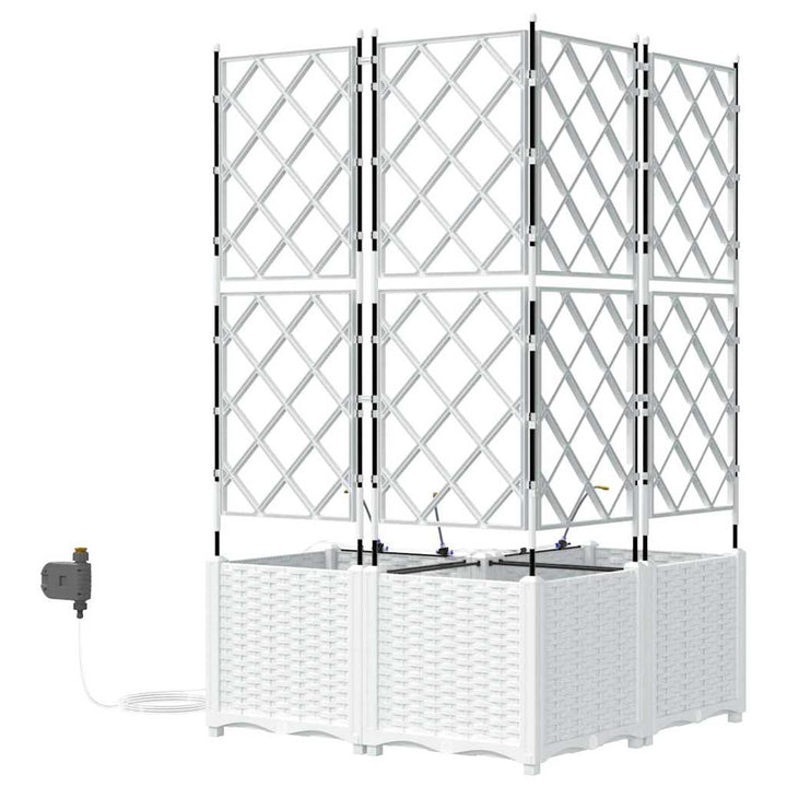 Have Blomsterkrukke 3 stk. Hvid 80 x 80 x 142 cm PP