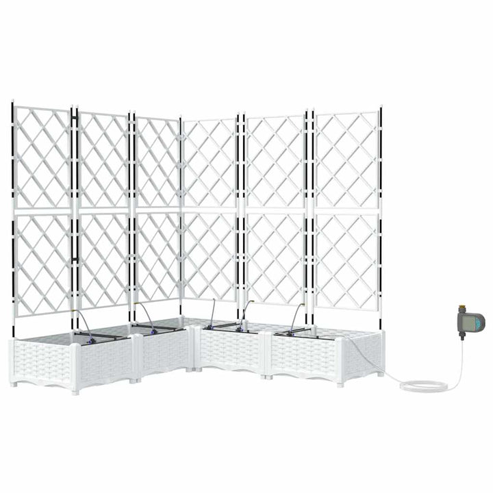 Have Blomsterkrukke 5 stk. Hvid 120 x 120 x 126 cm PP