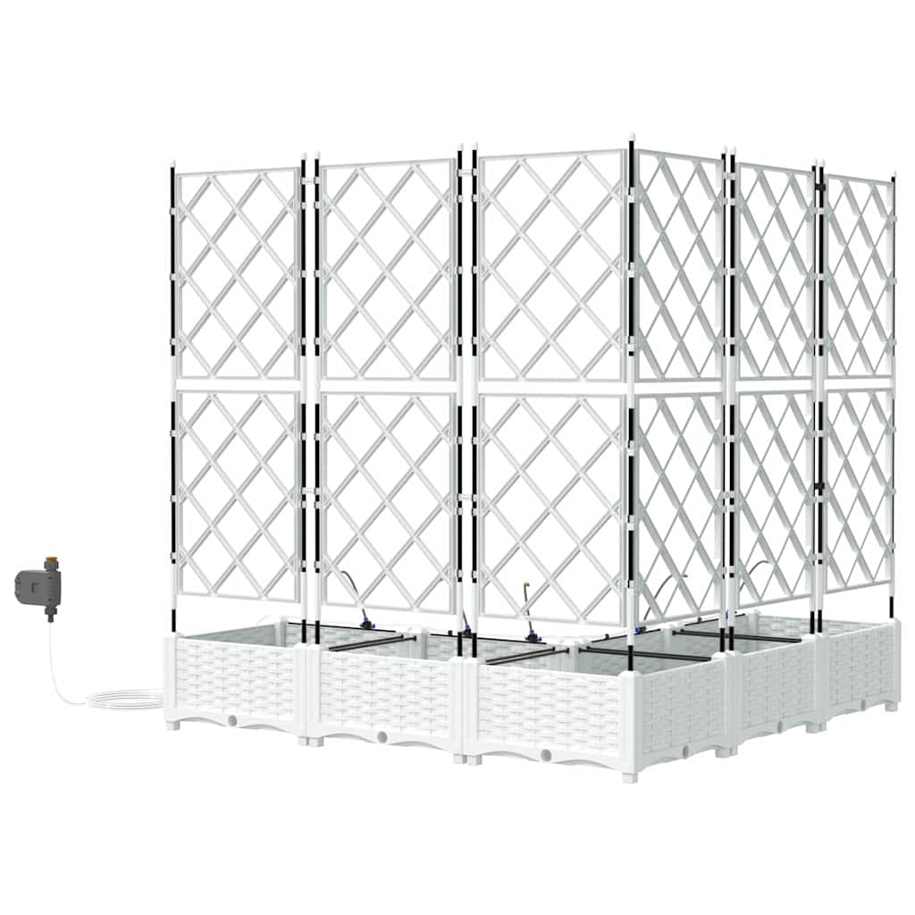 Have Blomsterkrukke 5 stk. Hvid 120 x 120 x 126 cm PP