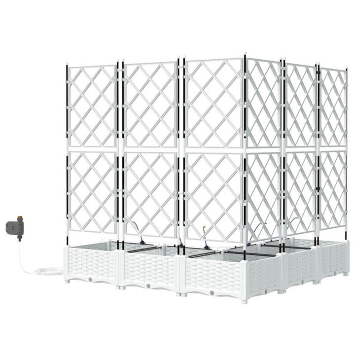 Have Blomsterkrukke 5 stk. Hvid 120 x 120 x 126 cm PP