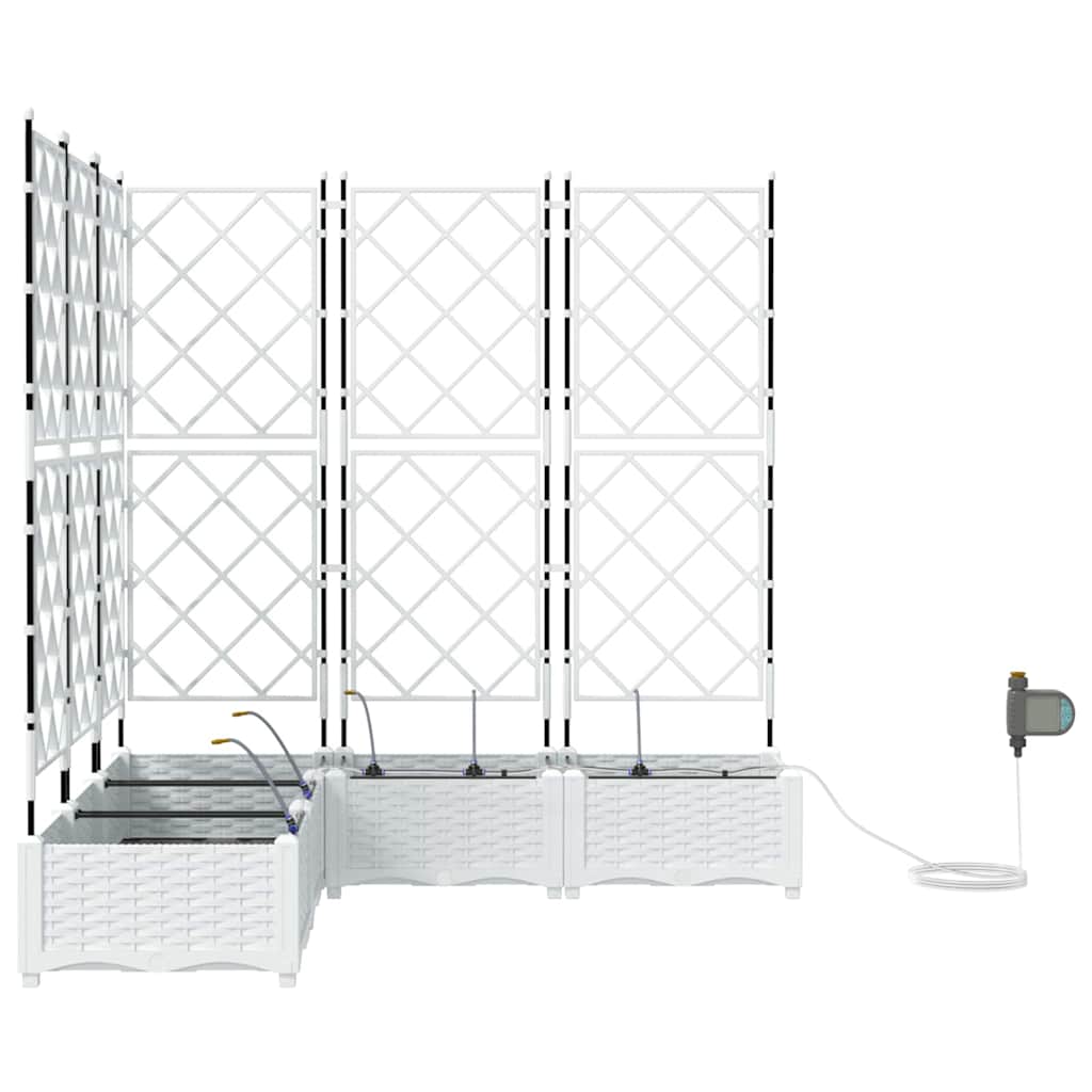 Have Blomsterkrukke 5 stk. Hvid 120 x 120 x 126 cm PP