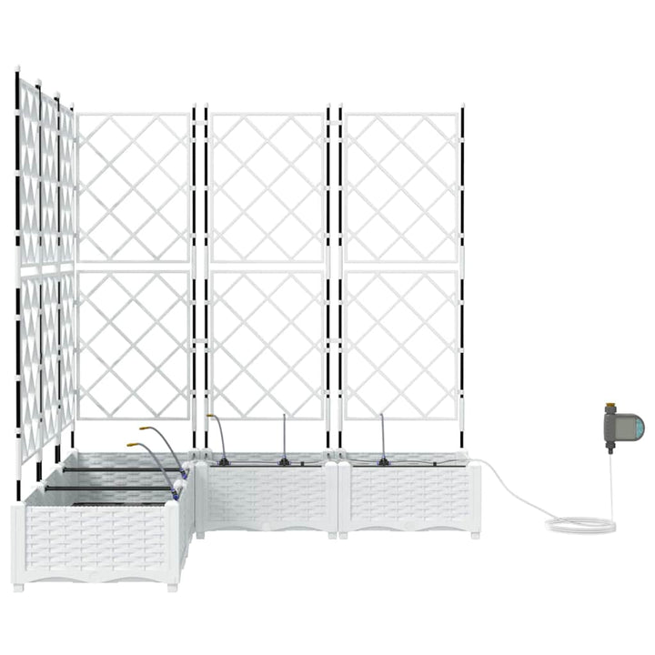 Have Blomsterkrukke 5 stk. Hvid 120 x 120 x 126 cm PP