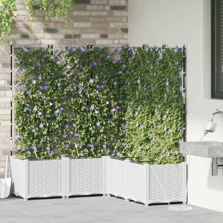 Have Blomsterkrukke 5 stk. Hvid 120 x 120 x 142 cm PP