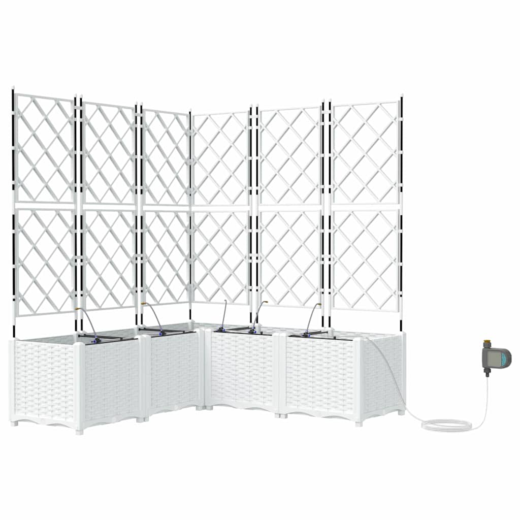 Have Blomsterkrukke 5 stk. Hvid 120 x 120 x 142 cm PP