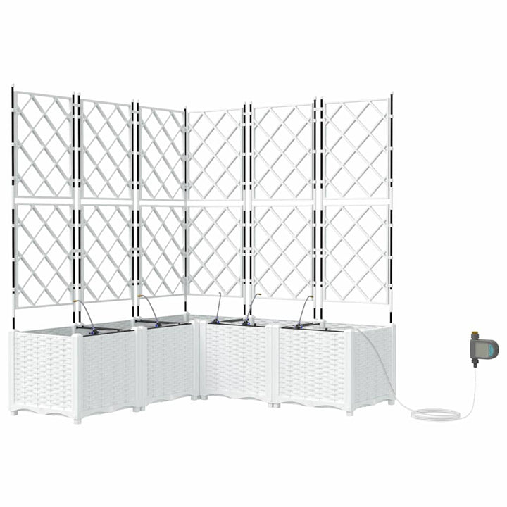 Have Blomsterkrukke 5 stk. Hvid 120 x 120 x 142 cm PP