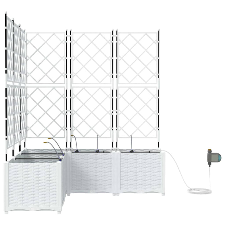 Have Blomsterkrukke 5 stk. Hvid 120 x 120 x 142 cm PP