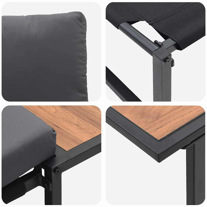Havesofa Sæt 2 pcs Antracit Stål