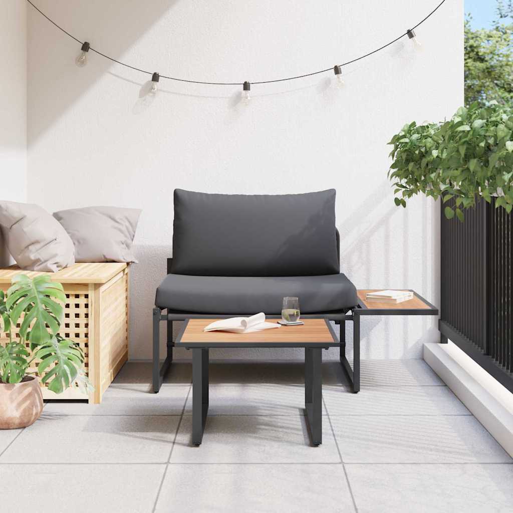 Havesofa Sæt 2 pcs Antracit Stål