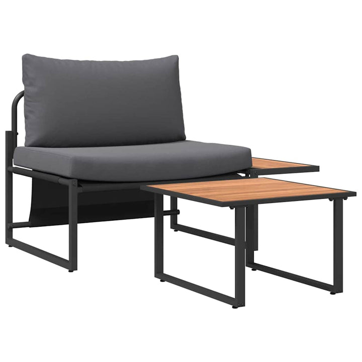 Havesofa Sæt 2 pcs Antracit Stål