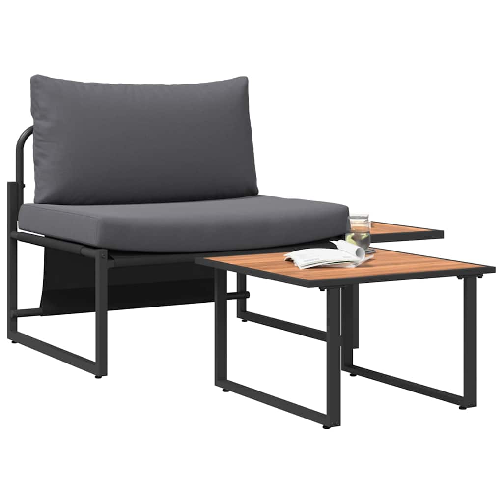 Havesofa Sæt 2 pcs Antracit Stål