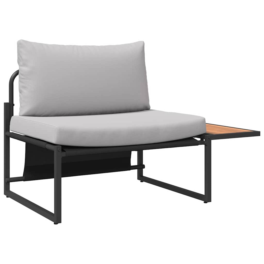 Havesofa Sæt 2 pcs Lysegrå Stål