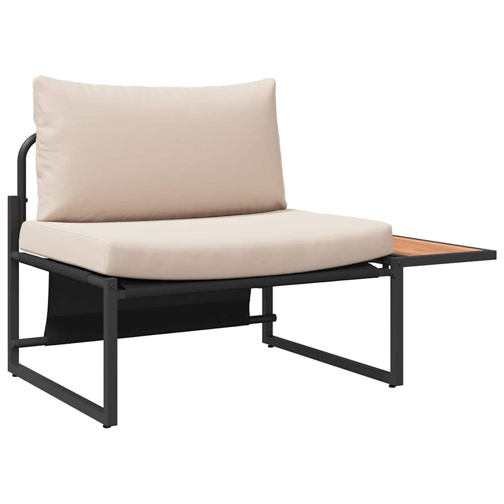 Havesofa Sæt 2 pcs Gråbrun Stål
