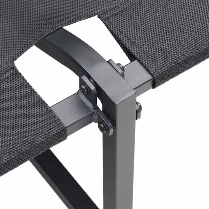 Havemøbelsofa med pude Antracit 200,5 x 70 x 85,5 cm Stål