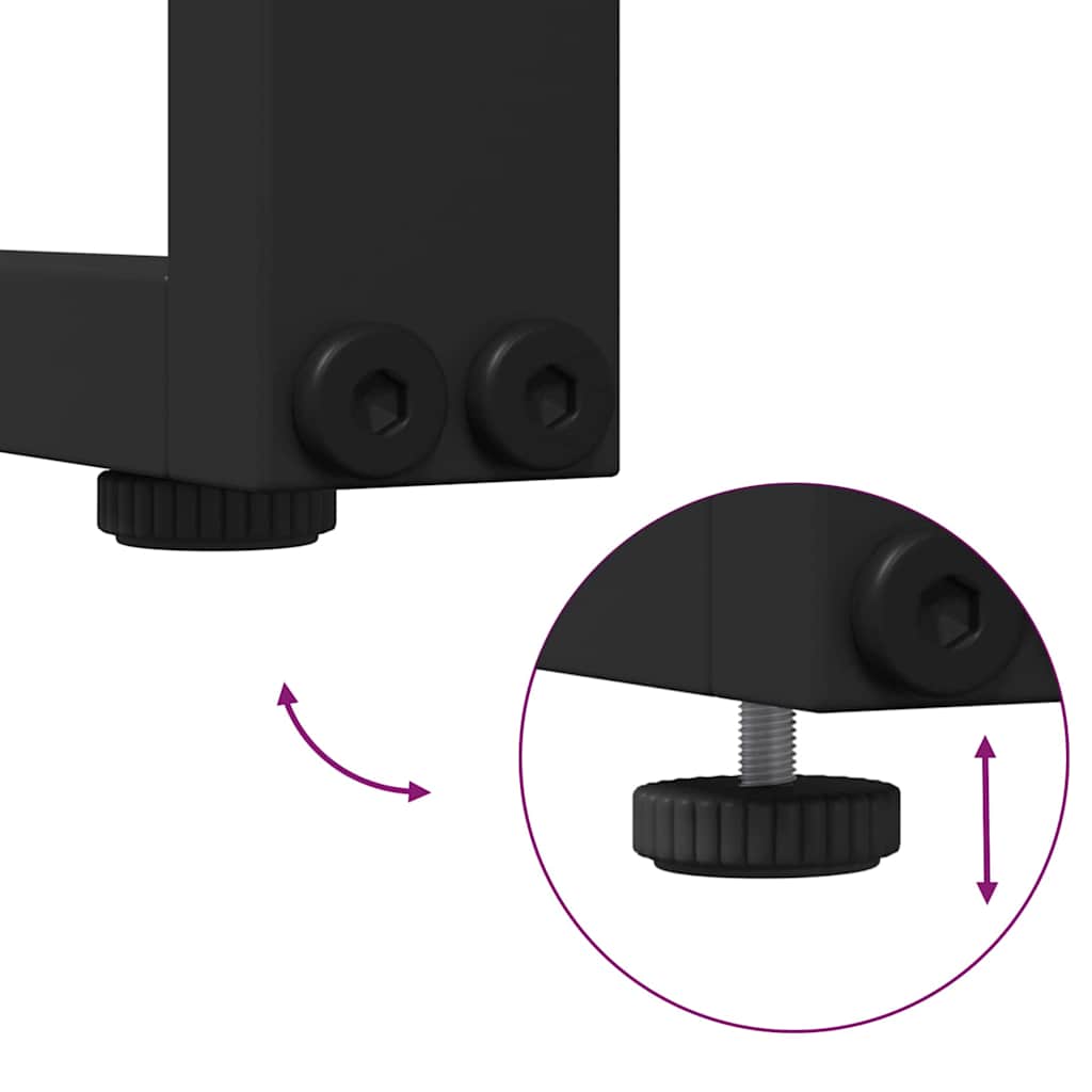 Havemøbelsofa med pude Antracit 200,5 x 70 x 85,5 cm Stål