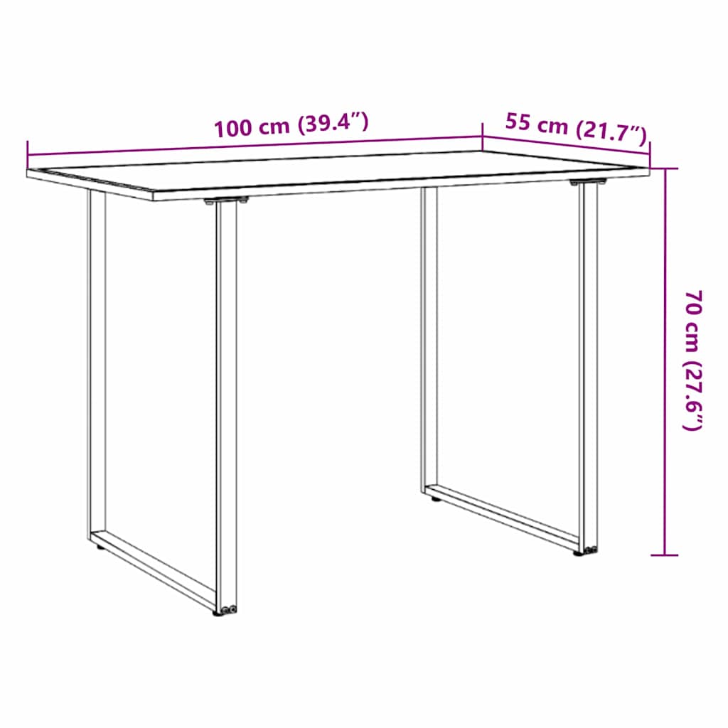 Havemøbel Bord Grå 100 x 55 x 70 cm træ