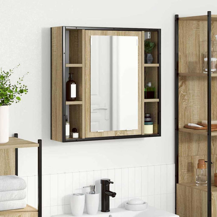 Spejlskab Sonoma eg 60 x 16 x 60 cm Konstrueret træ