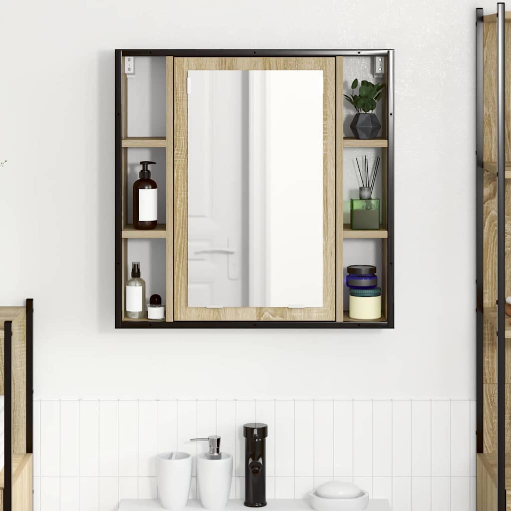 Spejlskab Sonoma eg 60 x 16 x 60 cm Konstrueret træ