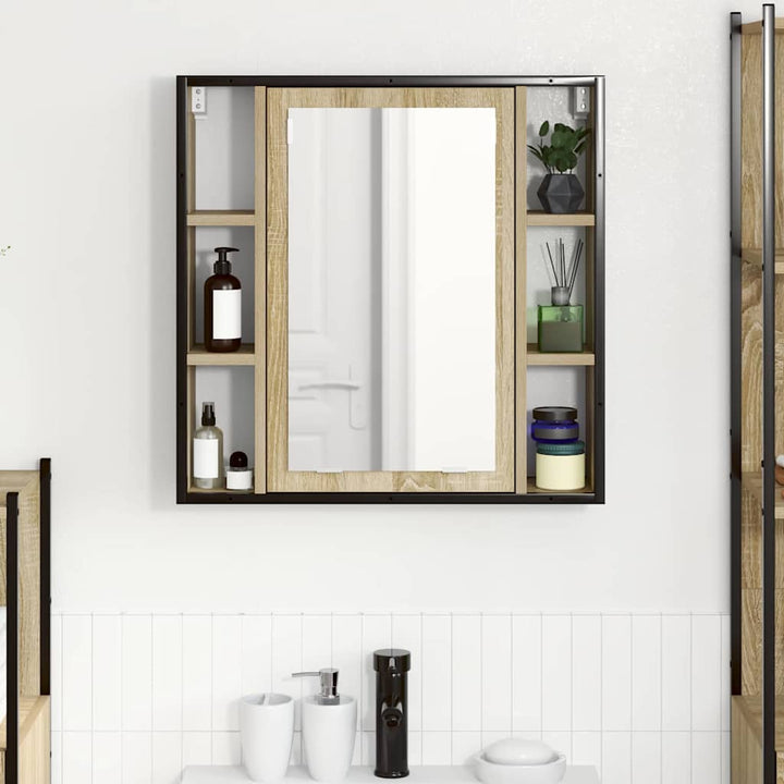 Spejlskab Sonoma eg 60 x 16 x 60 cm Konstrueret træ