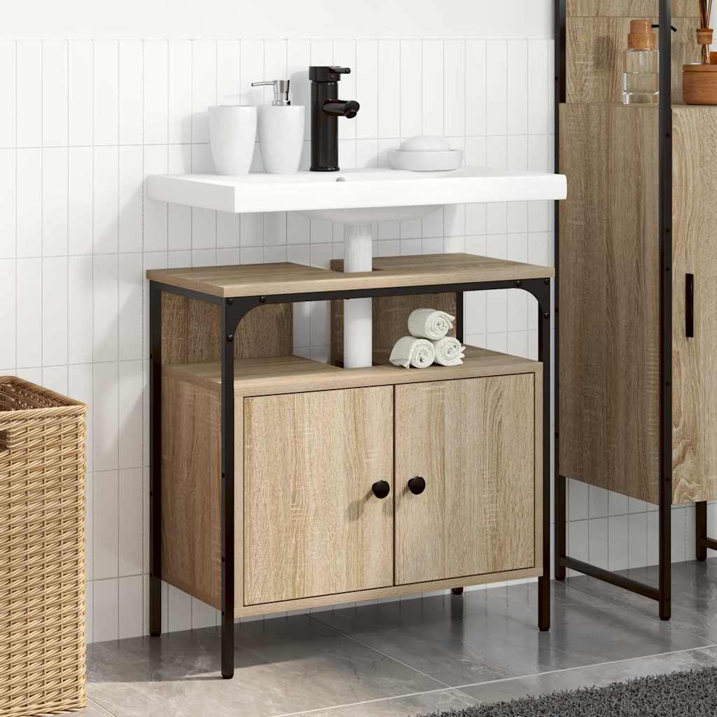 Badeværelsesskab Beige 60 x 30 x 60 cm Konstrueret træ