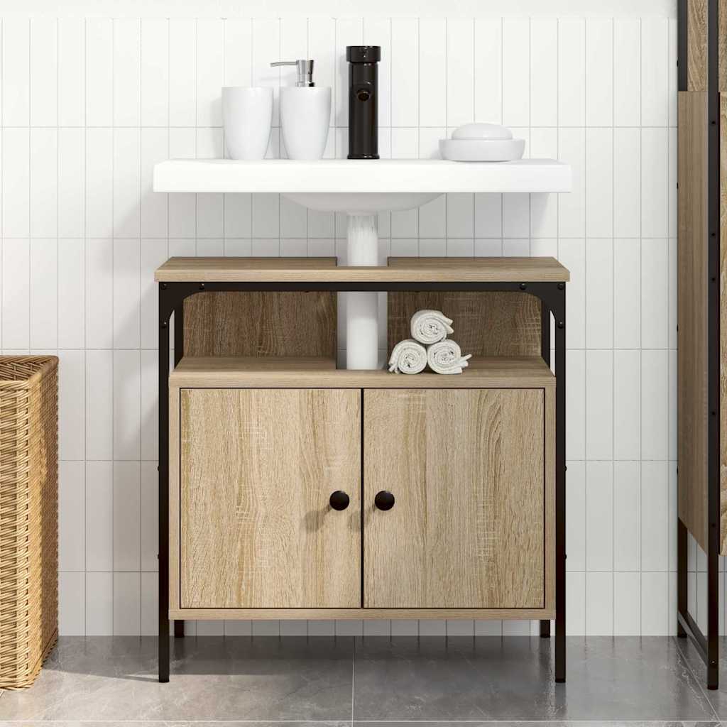 Badeværelsesskab Beige 60 x 30 x 60 cm Konstrueret træ