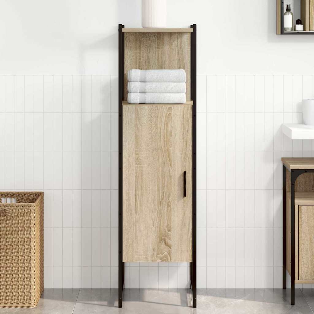 Badeværelsesskab Beige 33 x 33 x 120,5 cm Konstrueret træ