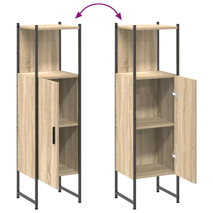 Badeværelsesskab Beige 33 x 33 x 120,5 cm Konstrueret træ