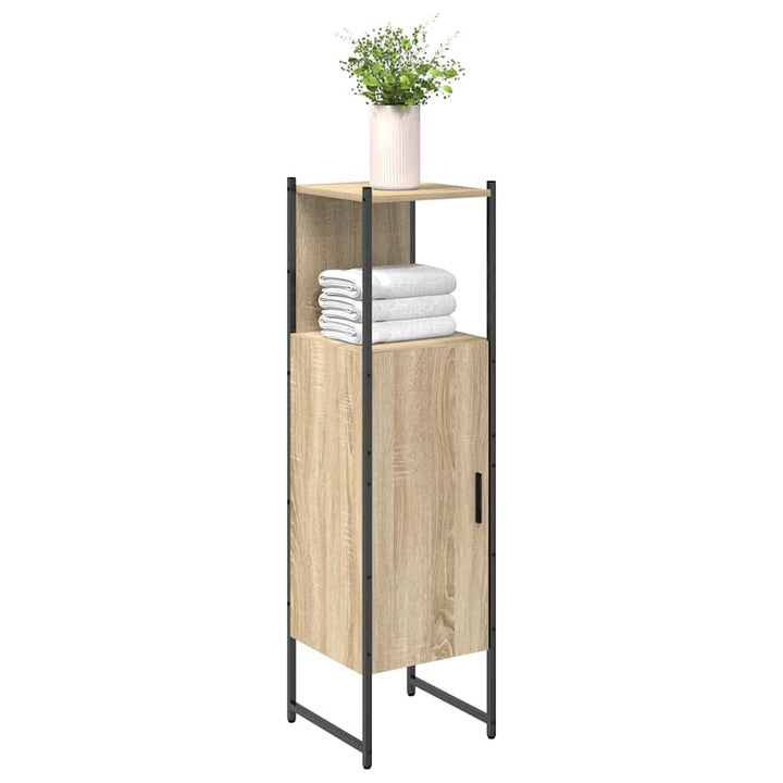 Badeværelsesskab Beige 33 x 33 x 120,5 cm Konstrueret træ