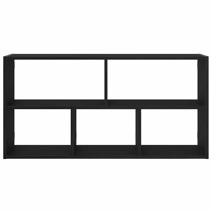 væghylde 100x25x50 cm konstrueret træ sort egetræsfarve