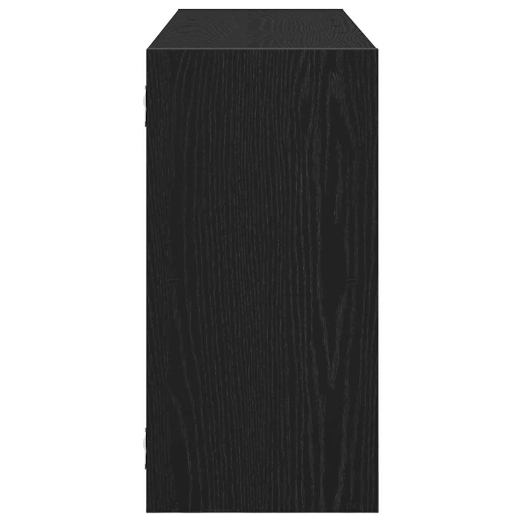 væghylde 100x25x50 cm konstrueret træ sort egetræsfarve