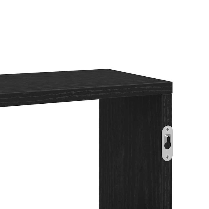 vægreol 167,5x18x68 cm konstrueret træ sort egetræsfarve