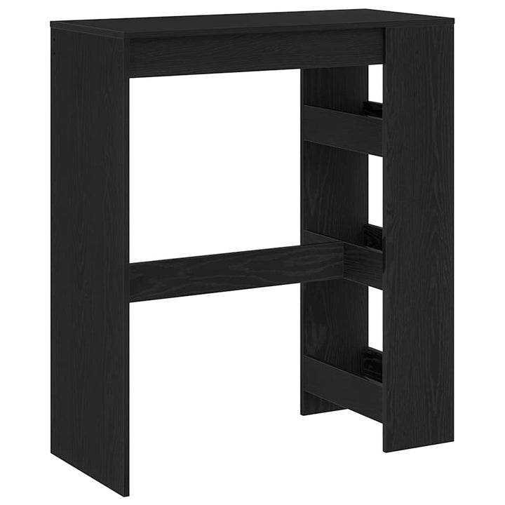 barbord m. stativer 90x40x103,5 cm konstrueret træ sort egetræ