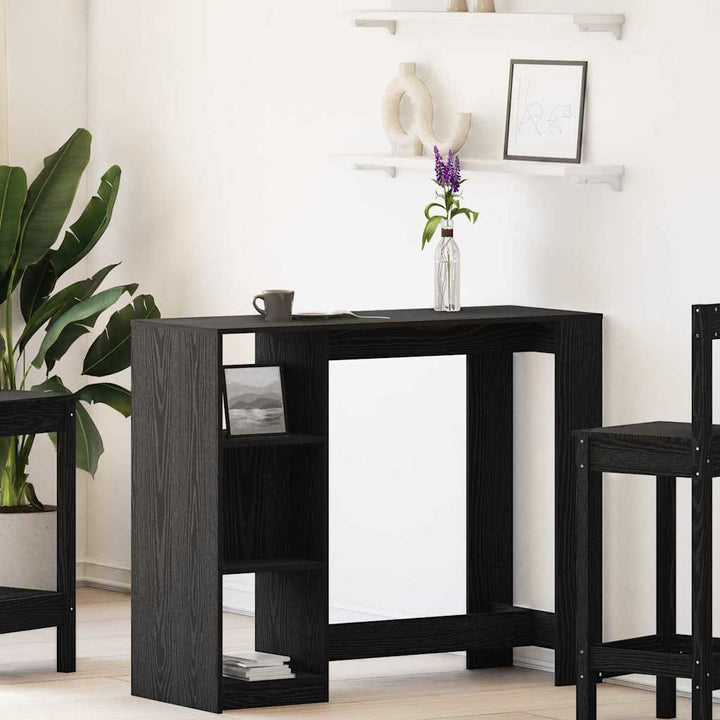 Barbord 124 x 46 x 103.5 cm Konstrueret træ Sort eg Rektangulær