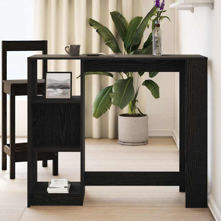 Barbord 124 x 46 x 103.5 cm Konstrueret træ Sort eg Rektangulær