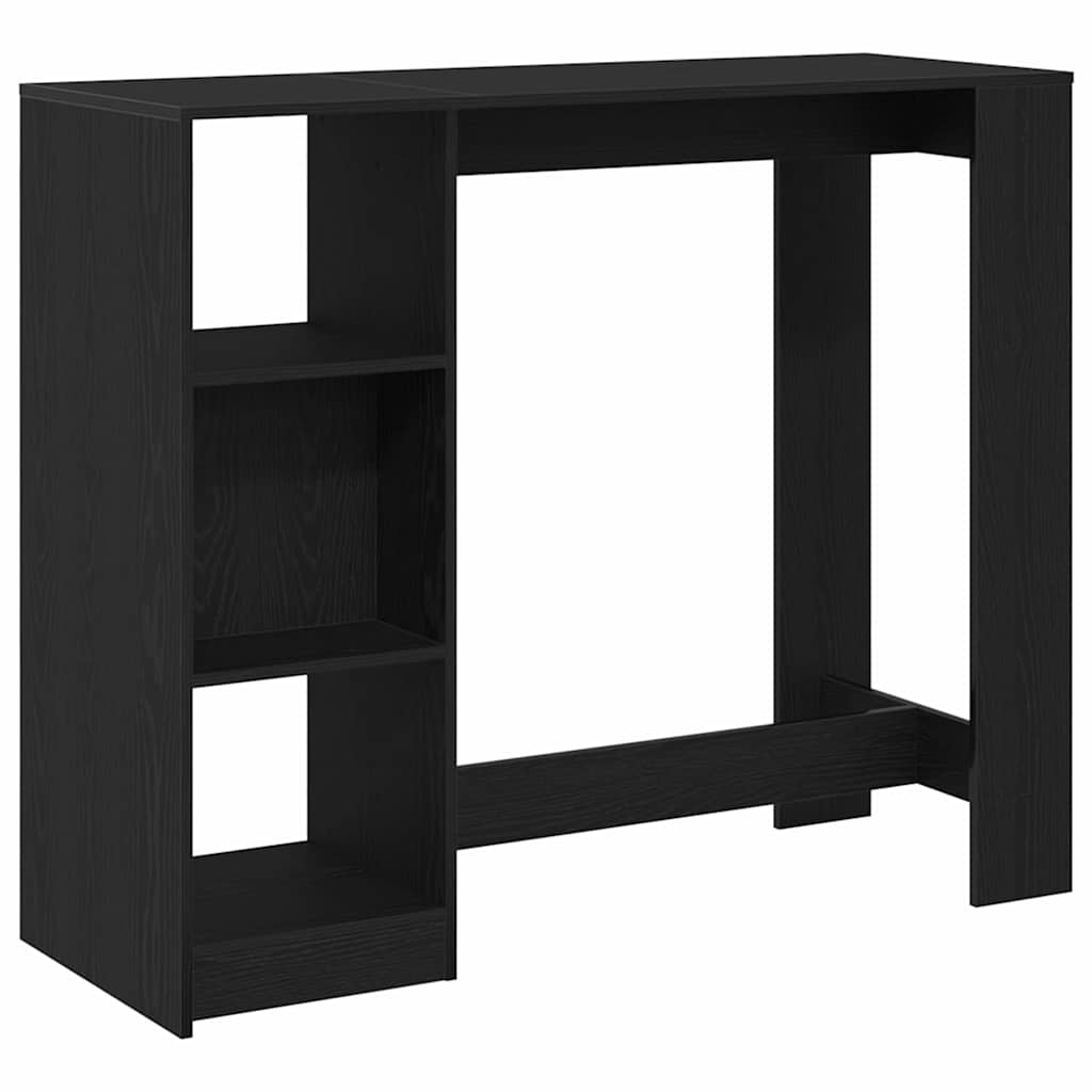 Barbord 124 x 46 x 103.5 cm Konstrueret træ Sort eg Rektangulær