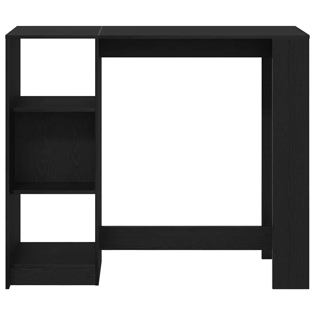 Barbord 124 x 46 x 103.5 cm Konstrueret træ Sort eg Rektangulær