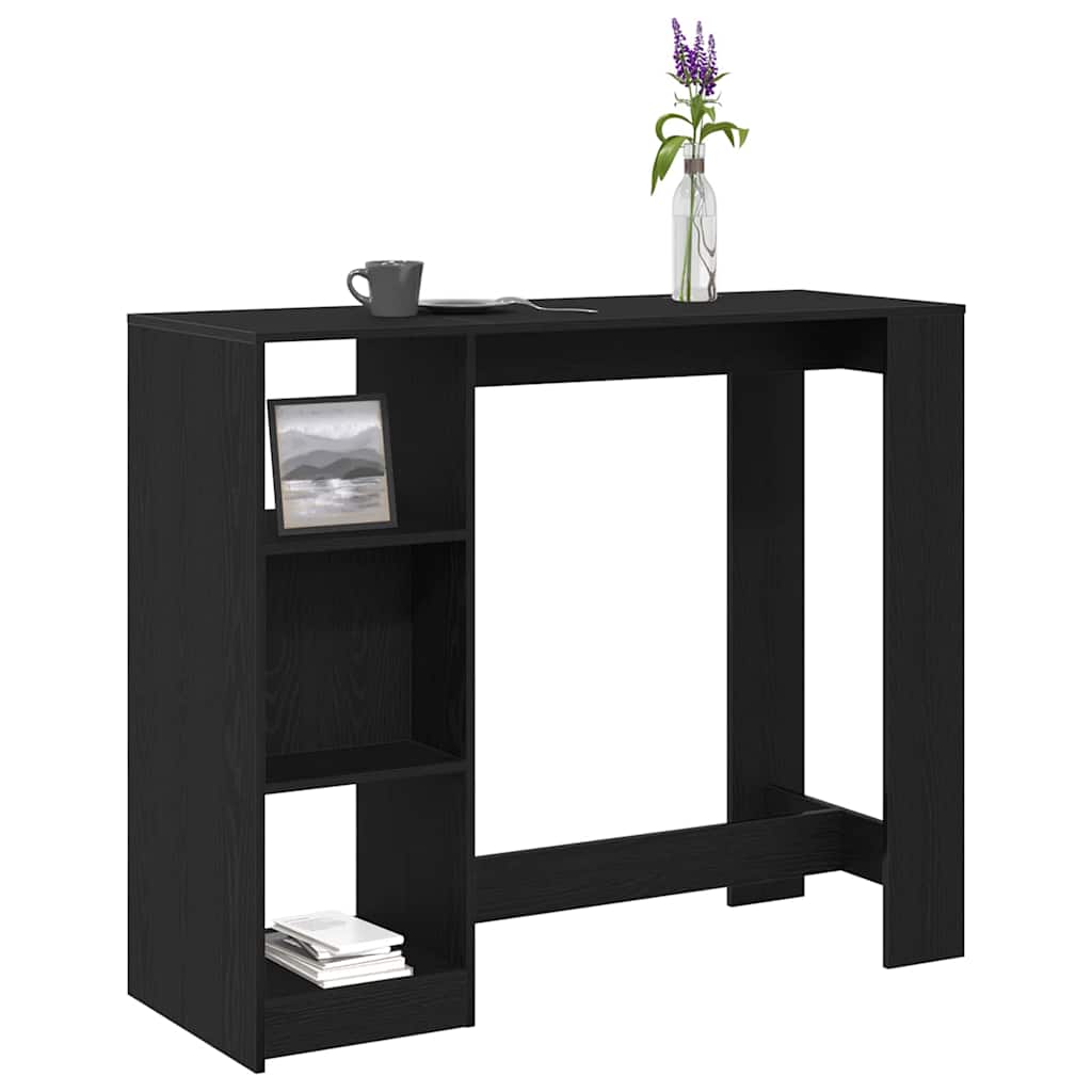 Barbord 124 x 46 x 103.5 cm Konstrueret træ Sort eg Rektangulær
