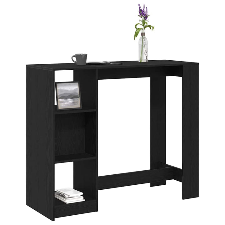 Barbord 124 x 46 x 103.5 cm Konstrueret træ Sort eg Rektangulær